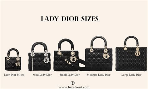 lady dior size chart.